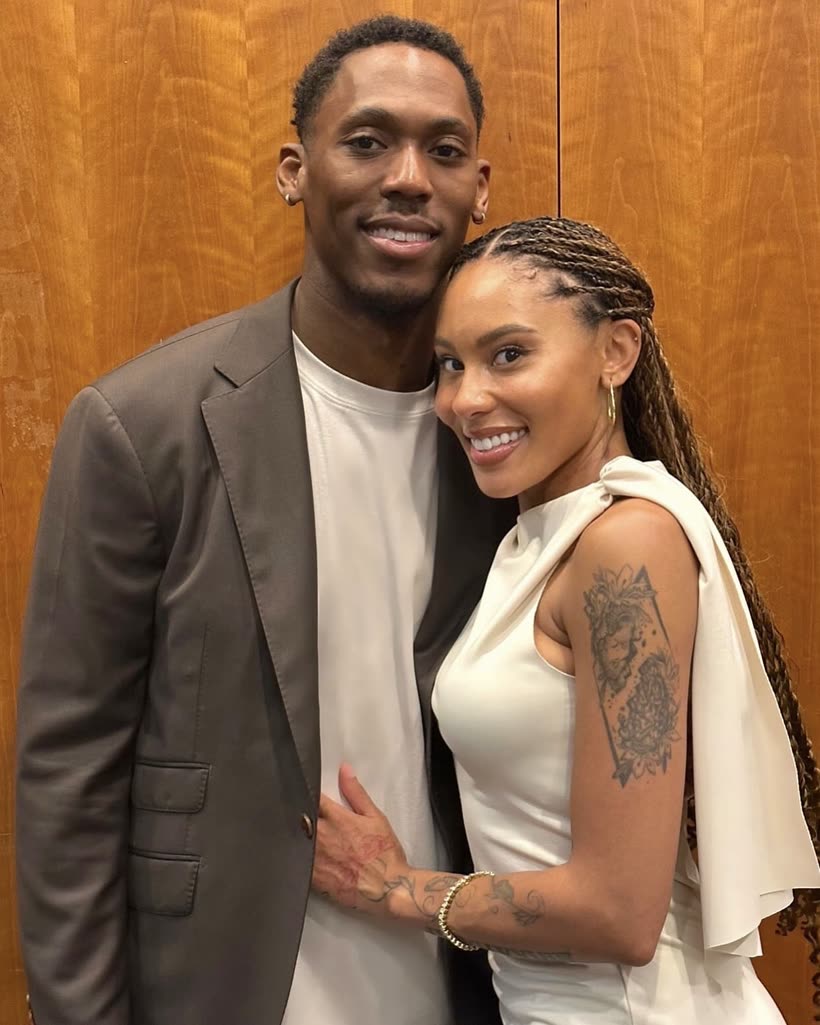 Wayne Gallman with his wife